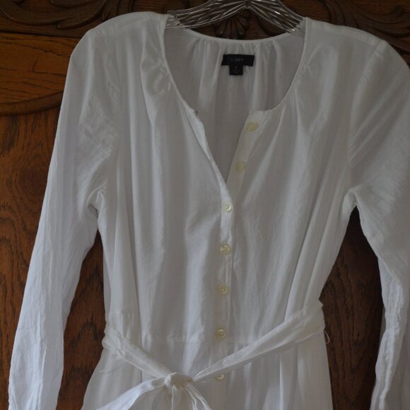 J. Crew SMALL White 100% Cotton Tiered Maxi Long Dress SMALL - Picture 9 of 11